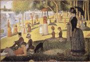 Georges Seurat Sunday Afternoon on the Island of La Grande Jatte painting